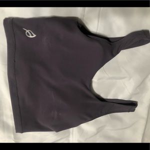 Purple crop workout tank